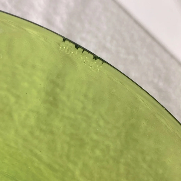 Vintage Duralex France Galaxie Lime Green Glass Dinner Plates X3 - Picture 12 of 14